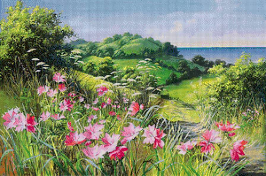 Летний пейзаж - предпросмотр