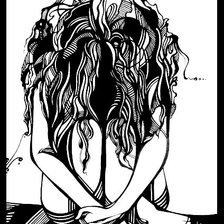 Схема вышивки «силуэт»