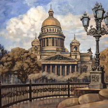 Схема вышивки «города мира»