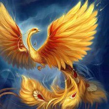 Схема вышивки «птица-феникс»