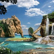 Схема вышивки «Водопад необычный»