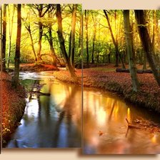 Схема вышивки «полиптих "лесной ручей"»