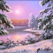 Схема вышивки «зима»