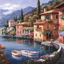 Схема вышивки «Городок у моря»