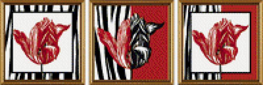 тюльпаны - триптих - предпросмотр