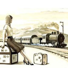 Схема вышивки «На пероне»