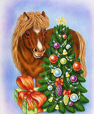 Схема вышивки «год лошади»