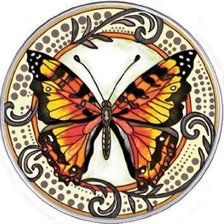 Схема вышивки «бабочка»