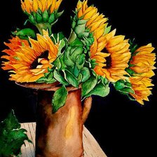 Схема вышивки «подсолнухи»