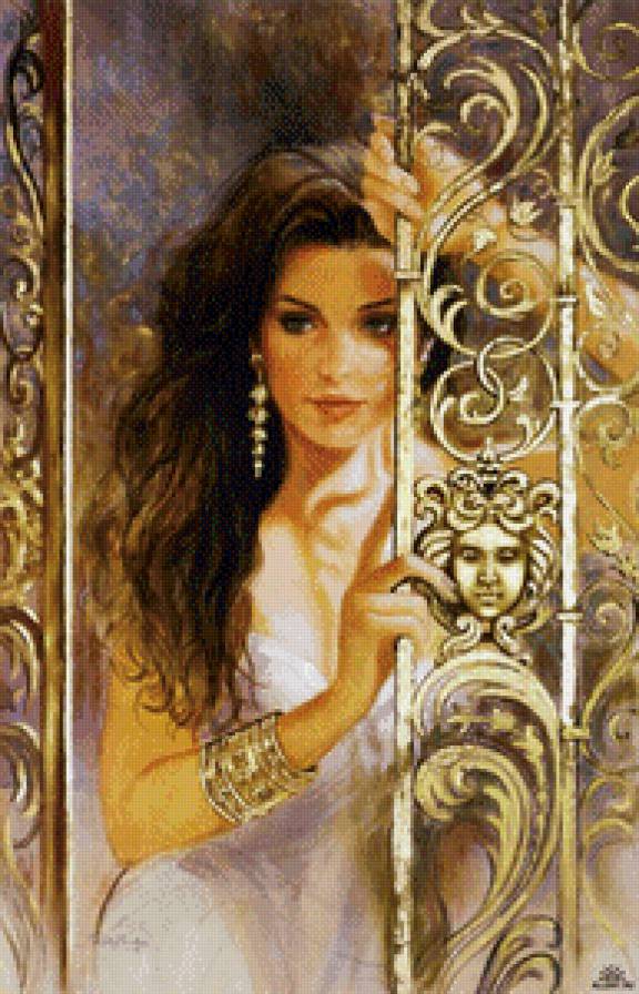 Девушка-загадка - дама, красавица, девушка - предпросмотр