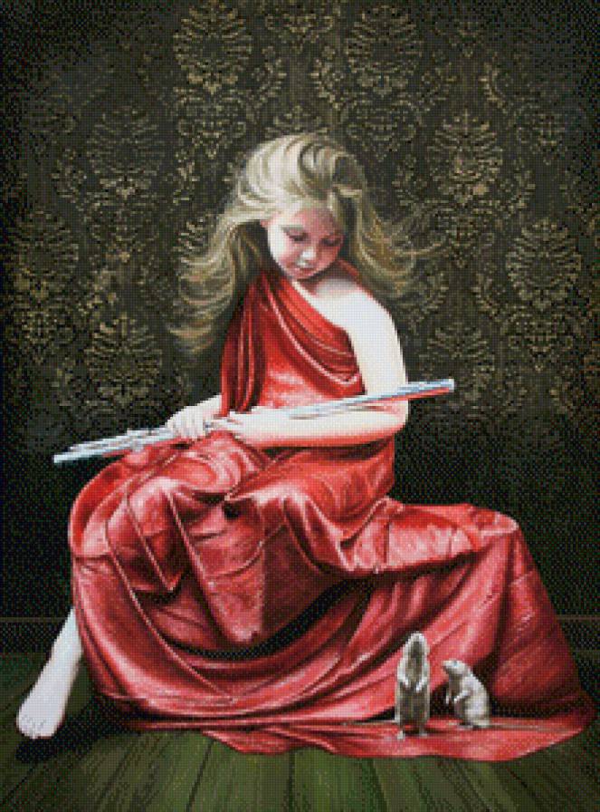 Девочка с флейтой - музыка, дети, девочка, флейта - предпросмотр