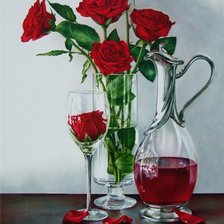 Схема вышивки «Натюрморт с розами»