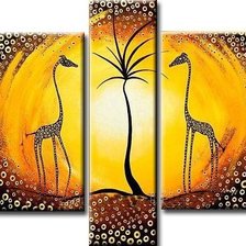 Схема вышивки «Триптих.Африканские мотивы в детскую.»