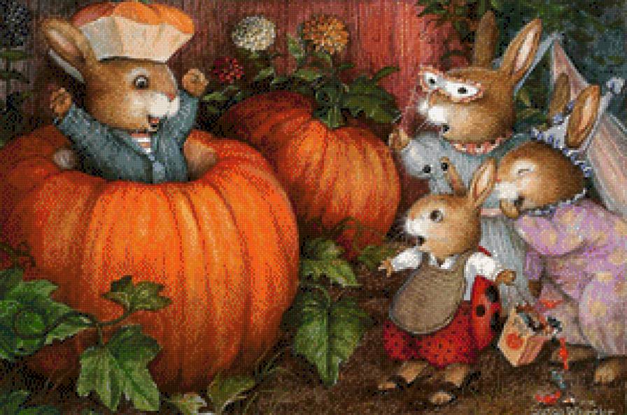 осень - зайки, детское - предпросмотр