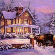 Схема вышивки «зимняя»