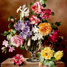 Схема вышивки «старинная картина»