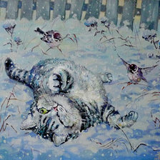 Схема вышивки «зима пришла»