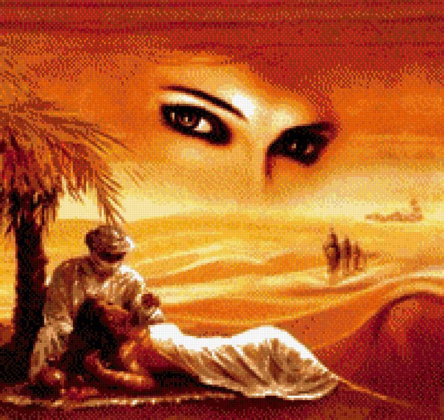 восток - двое, пустыня, романтика, восток, влюбленные - предпросмотр