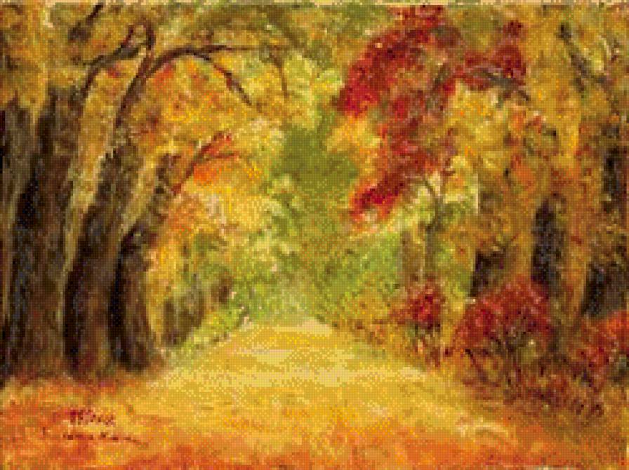 Jesienny pejzaz - ocen, ziwopis - предпросмотр