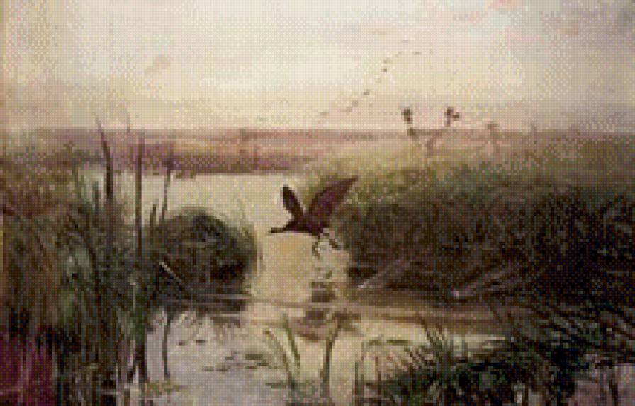 Jesienny pejzaz - pticy, ocen, ziwopis, pejzaz - предпросмотр