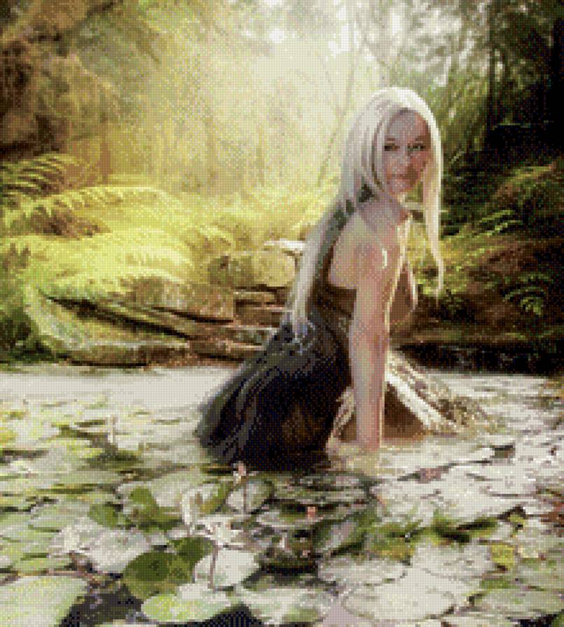 Дриада - миф, девушка, лотос - предпросмотр