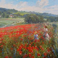 Схема вышивки «Maki na lące»