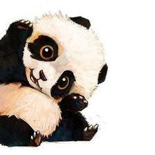 Схема вышивки «панда»