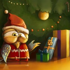 Схема вышивки «новогодняя сова»