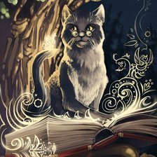 Схема вышивки «кот ученый»