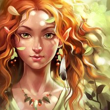 Схема вышивки «лесная нимфа»