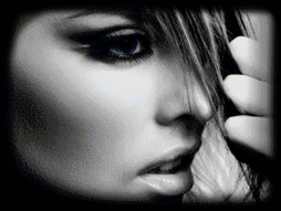 Девушка - дама, монохром, девушка, красавица - предпросмотр