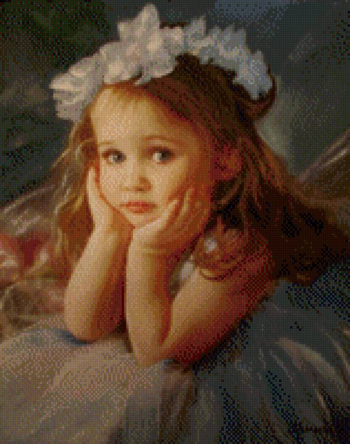 девочка - дети портрет картины живопись - предпросмотр