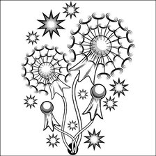 Схема вышивки «Звездные одуванчики»