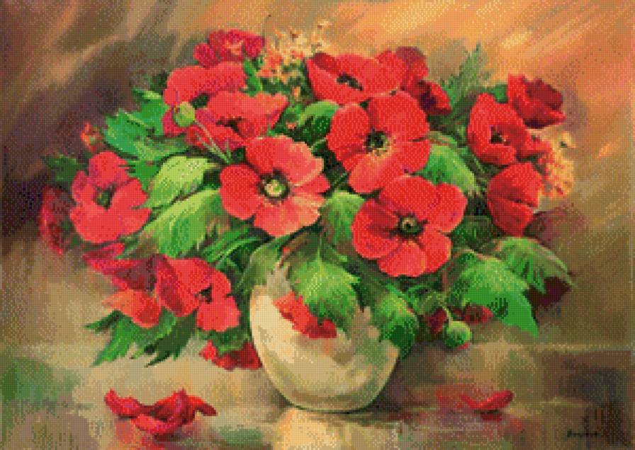 маки - букет, цветы, маки - предпросмотр