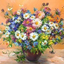 Схема вышивки «букет,полевых цветов»