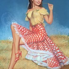 Девушка ретро