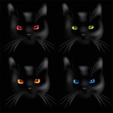 Схема вышивки «кошки 2»