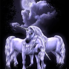 Схема вышивки «Два единорога»