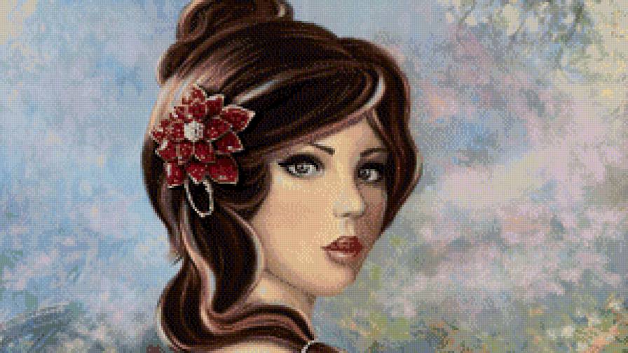 Девушка - красавица, девушка, дама - предпросмотр