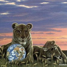 Схема вышивки «космические кошки»