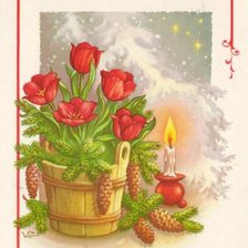 Схема вышивки «канун нового года»