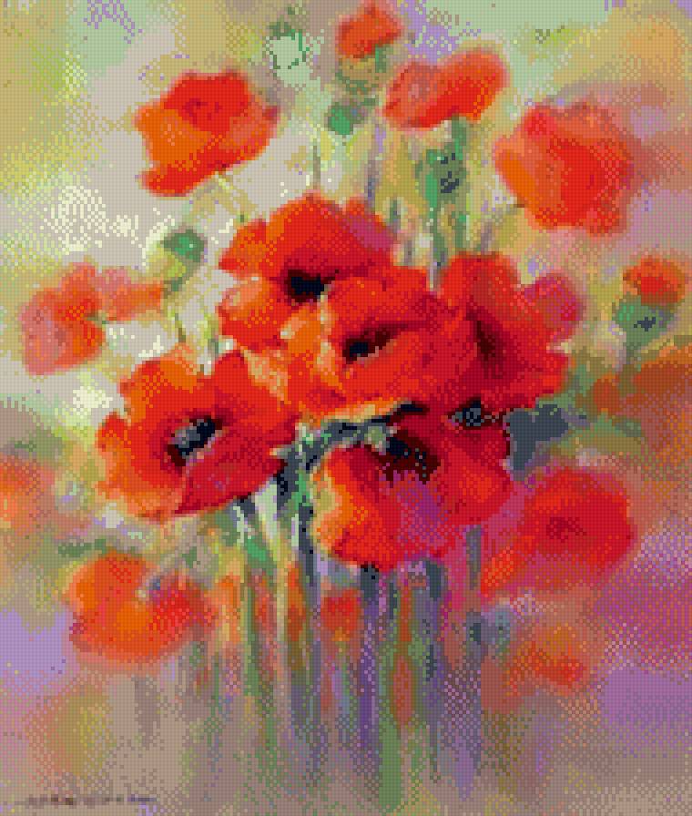 Maki - ziwopis, maki, cwety - предпросмотр