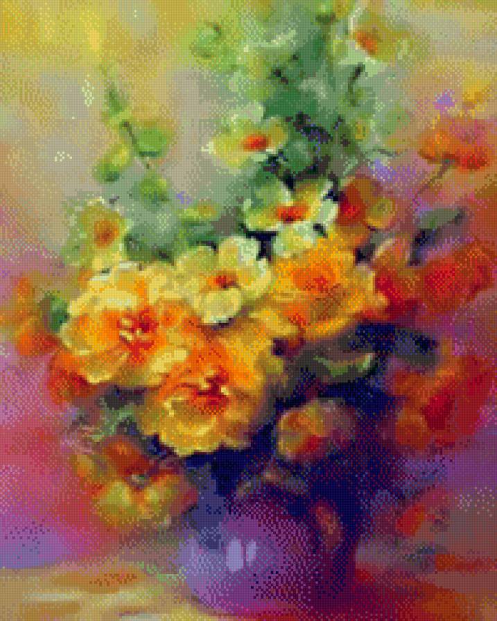 bukiet cwetow - cwety, ziwopis - предпросмотр