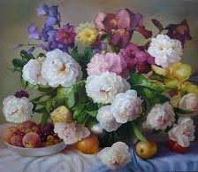 Схема вышивки «peonie»