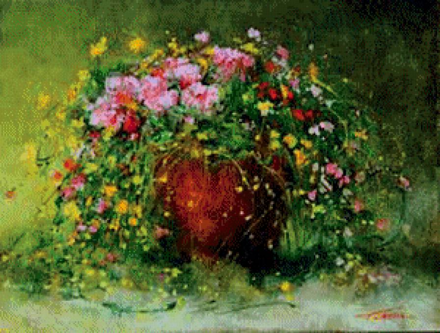 bukiet cwetow - naturmort, cwety - предпросмотр