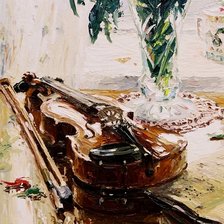 Схема вышивки «Martwa natura ze skrzypcami»