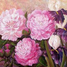 Схема вышивки «peonie»