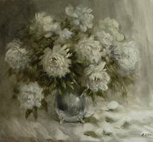 Схема вышивки «Belyje  peonie»