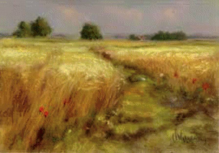 leto - pejzaz, leto, priroda, ziwopis - предпросмотр