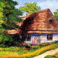 Схема вышивки «staryj domik»